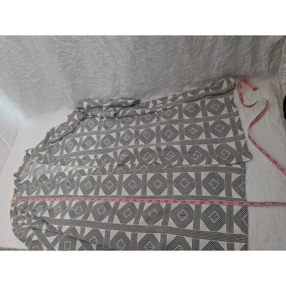 Summer Rose kimono style swim suit cover beach travel black & white geometric V3 - Picture 6 of 7